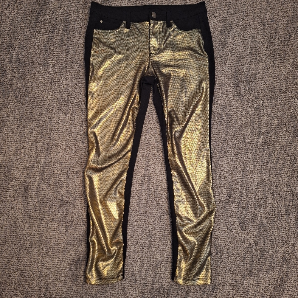 Design Lab Gold and Black Jeggings. Size 29 💛